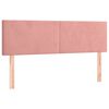 vidaXL Ramsäng med madrass rosa 140x190 cm sammet