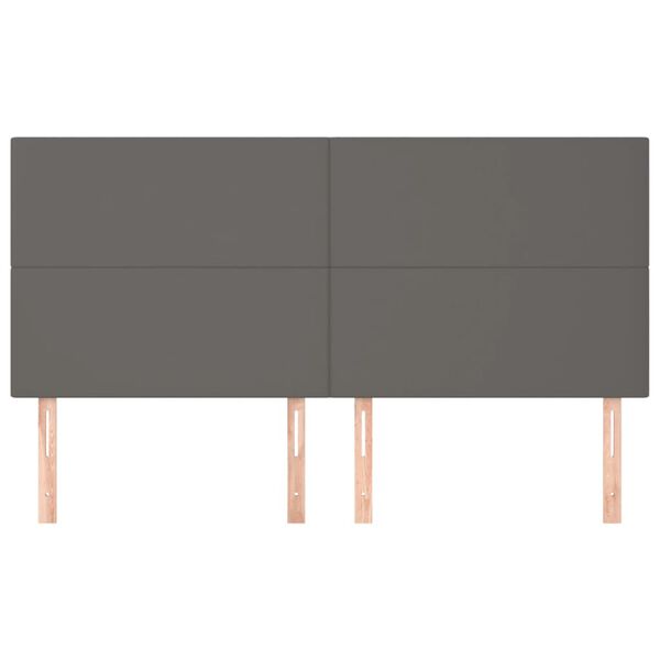 vidaXL S&auml;nggavel gr&aring; 160x5x118/128 cm konstl&auml;der