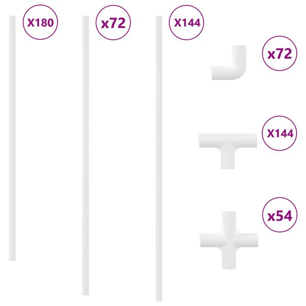 vidaXL PVC R&ouml;r 29 pcs Vit PP och PE