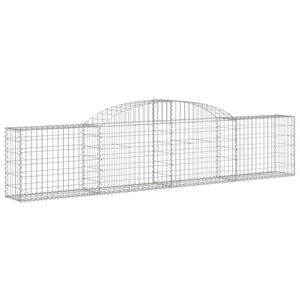 vidaXL Gabion b&aring;gformad 300x30x60/80 cm galvaniserat j&auml;rn