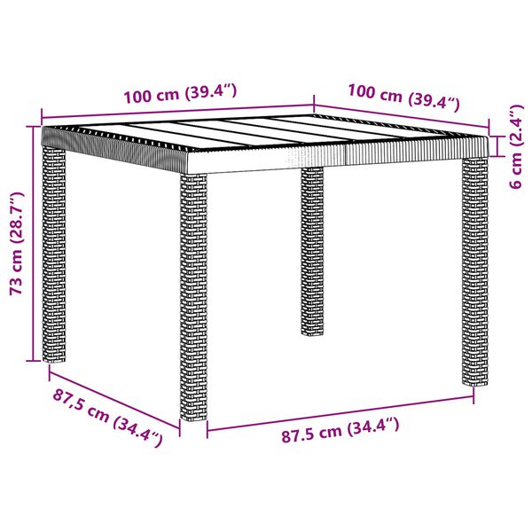 vidaXL Tr&auml;dg&aring;rdsm&ouml;belset 3 pcs Antracit Polypropylen
