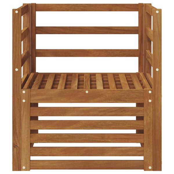 vidaXL Utomhussoffset Naturf&auml;rg 67 x 63 x 73 cm Massivt Akaciatr&auml;