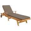 vidaXL Solstol med dyna 100% Polyester Solid-Teak