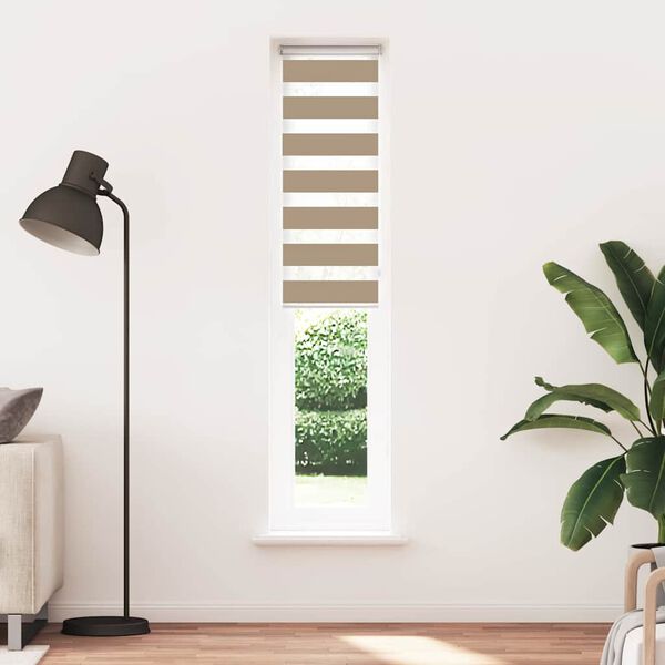 vidaXL Rullgardin zebra 40x200 cm tyg bredd 35,9 cm polyester