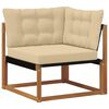 vidaXL Utomhussoffset med kudde 6 pcs Naturlig och Beige