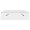 vidaXL Ottoman sängram med madrasser vit 180x200 cm konstläder