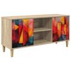 vidaXL TV-sk&aring;p HEESCH 102 x 33 x 50 cm Sonoma-ek Konstruerat tr&auml;