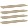vidaXL Hyllplan 4 st sonoma-ek 40x10x1,5 cm konstruerat tr&auml;