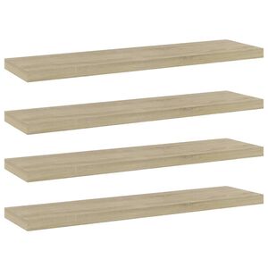 vidaXL Hyllplan 4 st sonoma-ek 40x10x1,5 cm konstruerat tr&auml;