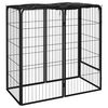 vidaXL Hundbur 6 paneler svart 50x100 cm pulverlackerat st&aring;l