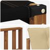 vidaXL Utomhussoffset med kudde 8 pcs Naturlig och Beige
