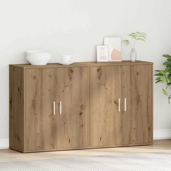 vidaXL Sideboard 2 pcs Artisan Ek 60 x 31 x 70 cm Konstruerat trä