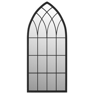 vidaXL Spegel svart 100x45 cm j&auml;rn f&ouml;r inomhusbruk
