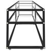 vidaXL Tv-b&auml;nk transparent 220x40x40,5 cm h&auml;rdat glas