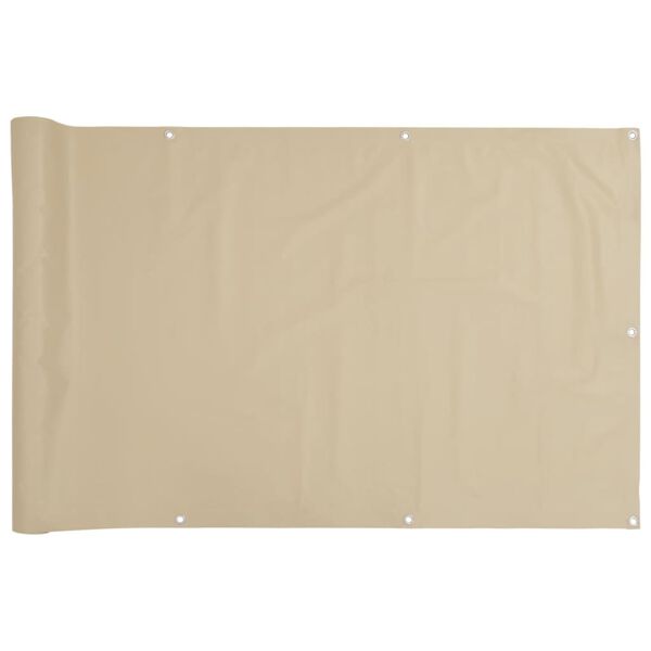 vidaXL Balkongskärm oxfordtyg 90 x 600 cm beige