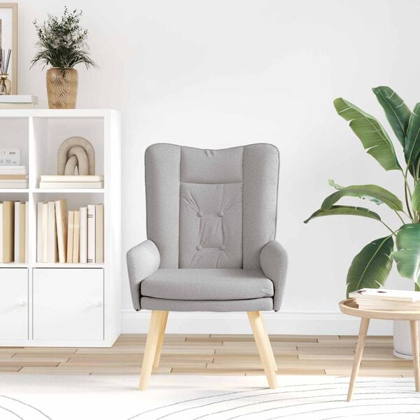 vidaXL fåtölj Moln Grå 63 x 67 x 94 cm Sherpa tyg