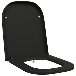 vidaXL Toalettstol Svart 47,5 x 35 x 3,6 cm Duroplast