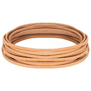 vidaXL L&auml;derrem Ljusbrun 200 x 0,3 cm L&auml;der