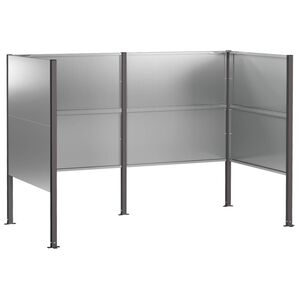 vidaXL Soptunnesk&auml;rm 167 x 85 x 113 cm Galvaniserat st&aring;l Silver