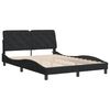 vidaXL Bed Frame with LED without Mattress Black 140x200 cm Velvet