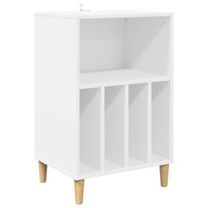 vidaXL Skivspelare St&auml;ll Vit 47 x 39,5 x 74,5 cm Konstruerat tr&auml;