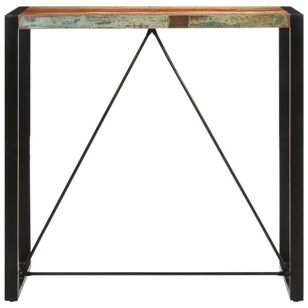 vidaXL Barbord 110x55x110 cm massivt återvunnet trä