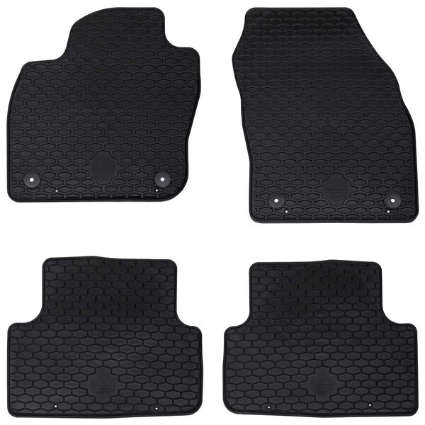vidaXL Bilmatta 4 pcs Svart VW T-CROSS TPE