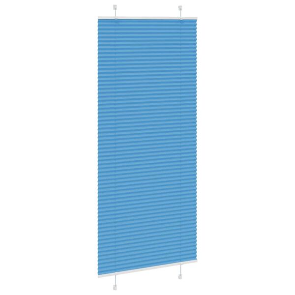 vidaXL Plisserad persienn bl&aring; 95x200 cm tyg bredd 94,4 cm polyester