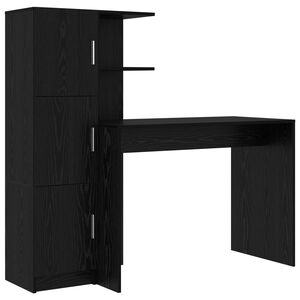vidaXL Skrivbord Svart Ek 133.5 x 50 x 124 cm 2 st