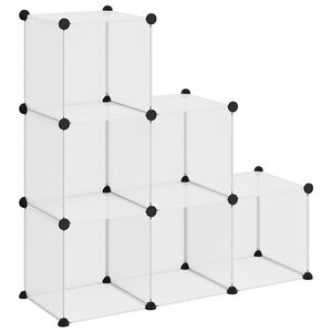 vidaXL F&ouml;rvaringskuber stapelbara 6 kuber genomskinlig PP