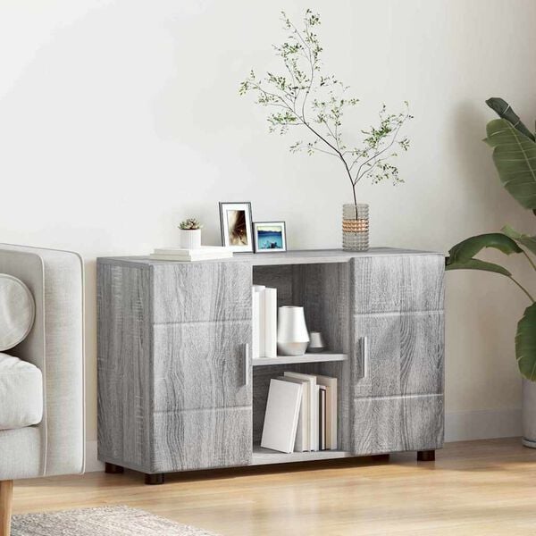 vidaXL Sideboard Gr&aring; Sonoma 88,5 x 30,5 x 55,5 cm Konstruerat tr&auml;