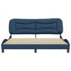 vidaXL Bed Frame without Mattress "Hvar" Blue 180x200 cm Fabric