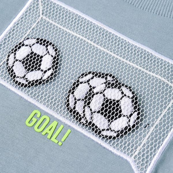 T-shirt med långa ärmar för barn ljusblå 128