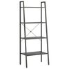 vidaXL Hylla 4 plan svart 56x35x140 cm