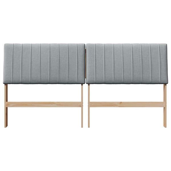 vidaXL Kl&auml;dd s&auml;nggavel Ljusgr&aring; 180 cm Massiv furu