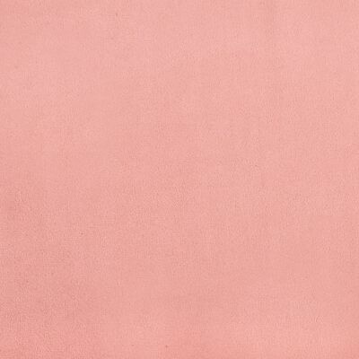 vidaXL Sänggavel med kanter rosa 103x16x118/128 cm sammet