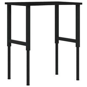 vidaXL Arbetsb&auml;nk m&ouml;rkbrun 80x60x(71,5-98) cm massiv ek