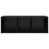vidaXL TV-b&auml;nkset V&auml;ggmonterad Svart 72 x 35 x 37 cm Konstruerat tr&auml;