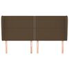 vidaXL S&auml;nggavel med kanter m&ouml;rkbrun 183x23x118/128 cm tyg
