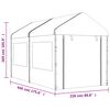 vidaXL Paviljong med tak vit 4,46x2,28x2,69 m polyeten