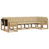 vidaXL Utomhussoffset med kudde 7 pcs Vit och Beige