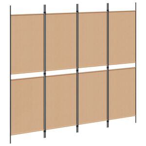 vidaXL 4-panel rumavdelare Beige 200 x 180 cm Tyg