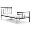 vidaXL S&auml;ngram utan madrass svart metall 90x200 cm