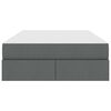 vidaXL F&ouml;rvaringss&auml;ng med madrass M&ouml;rkgr&aring; 120 x 190 cm Polyester