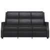 vidaXL Massagefåtölj 3-sits svart konstläder