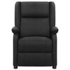 vidaXL Massagefåtölj med uppresningshjälp svart äkta läder
