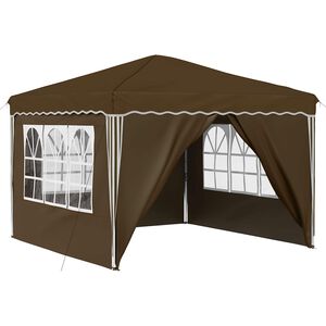 vidaXL Pop-up Partyt&auml;lt Taupe 288 x 288 x 245 cm Oxford Tyg