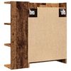 vidaXL Spegelskåp för badrum åldrat trä 62,5x20,5x64cm konstruerat trä