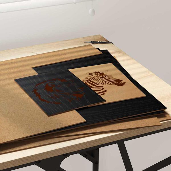 vidaXL Dekorpaneler 12 pcs Svart Ek 40 x 60 x 0.27 cm Konstruerat trä