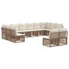 vidaXL Tr&auml;dg&aring;rdsoffset 12 pcs Beige konstrotting